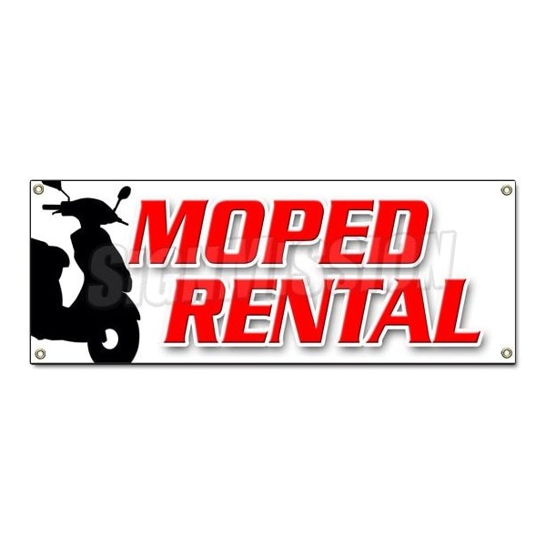Signmission MOPED RENTAL BANNER SIGN scooters bikes rent carts kayak motorbike B-Moped Rental - main